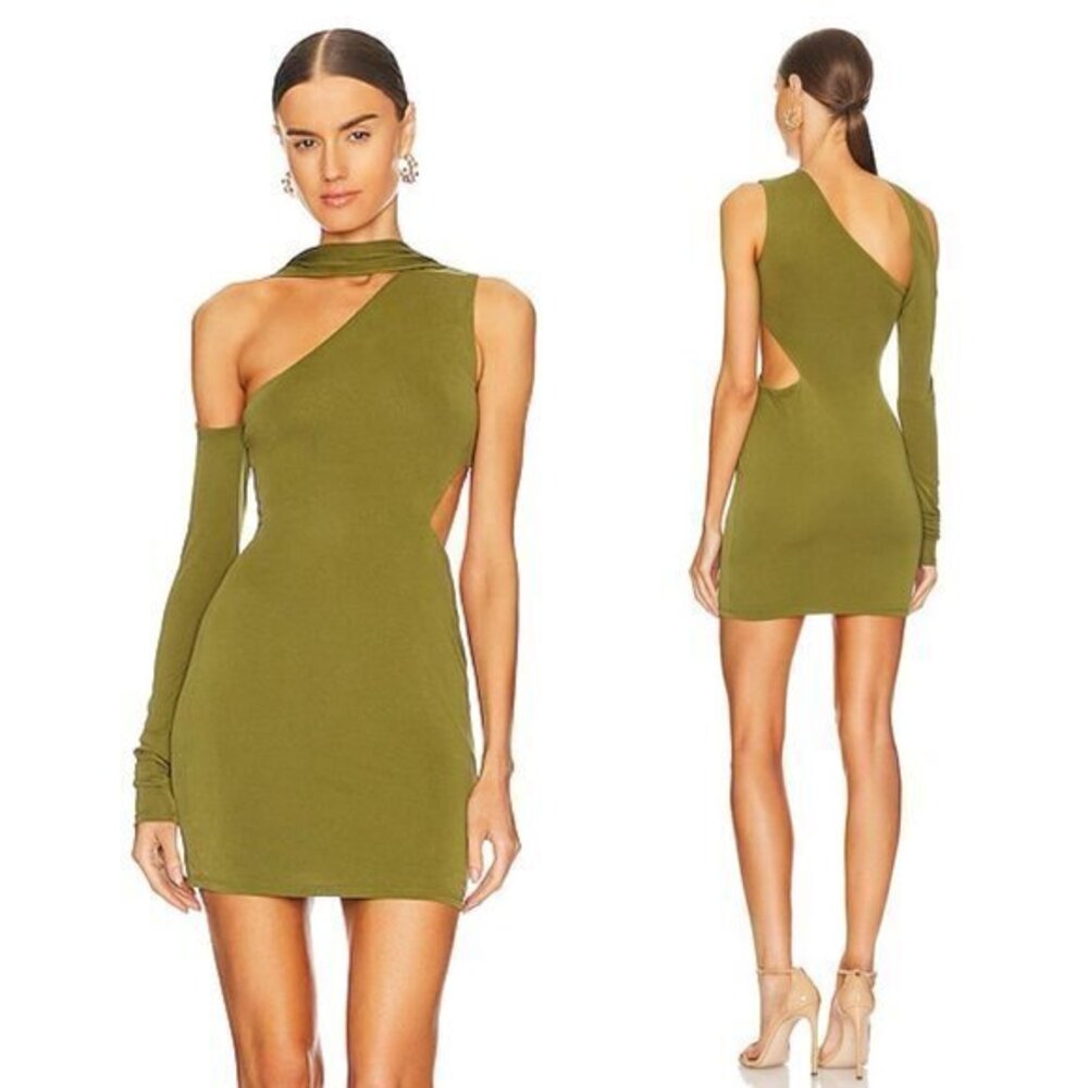 Katie Mini Dress in Olive - Not Yours To Keep
